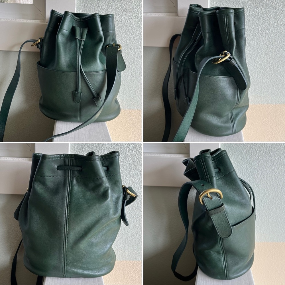 Vintage Bottle Green Coach Thompson Drawstring - Style 4151 - Picture 8 of 15